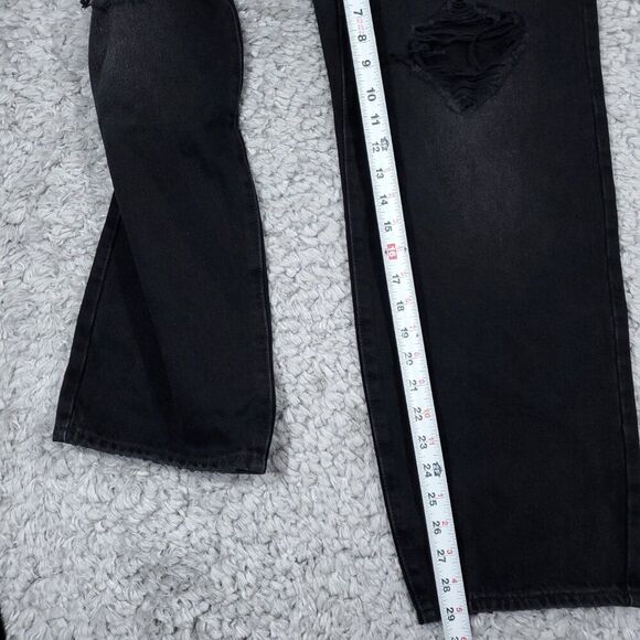 Levi's Premium Baggy Dad Black Loose Relaxed Size 24 x 30 Distressed Y2K - Picture 10 of 11